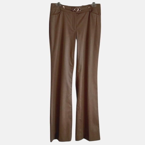 White House Black Market Tan Modern Boot Cut Dress Pant Trouser Womens Size 4R - Picture 3 of 7